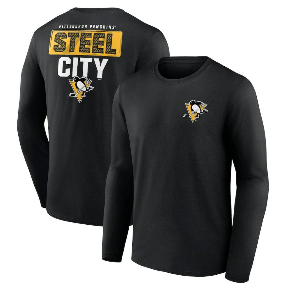 NHL Pittsburgh Penguins Territorial Long Sleeve T-Shirt - Black