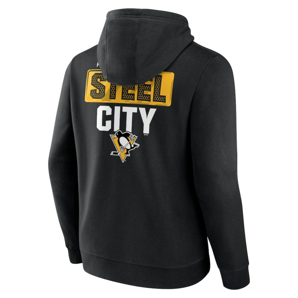 NHL Pittsburgh Penguins Territorial Pullover Hoodie - Black