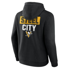 NHL Pittsburgh Penguins Territorial Pullover Hoodie - Black