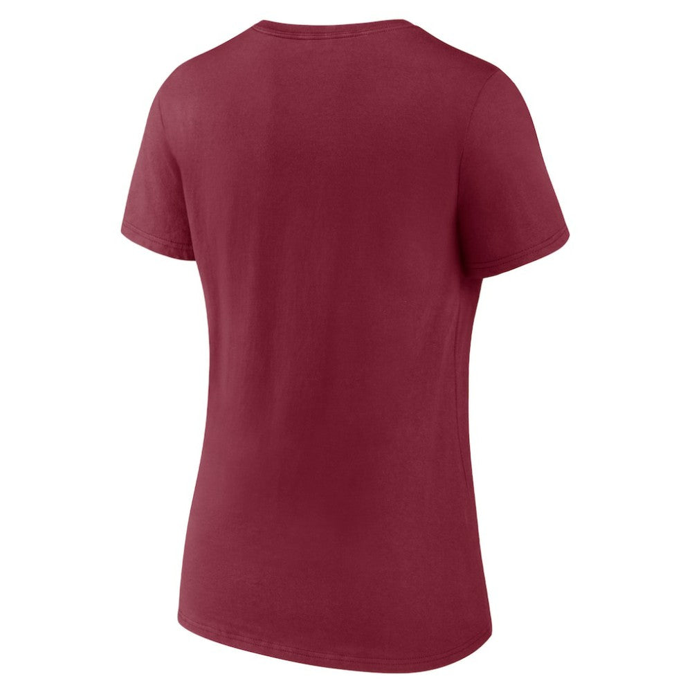 NHL Colorado Avalanche Women's Shout Out V-Neck T-Shirt - Burgundy