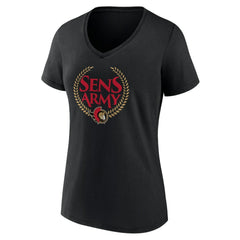NHL Ottawa Senators Women's Shout Out V-Neck T-Shirt - Black