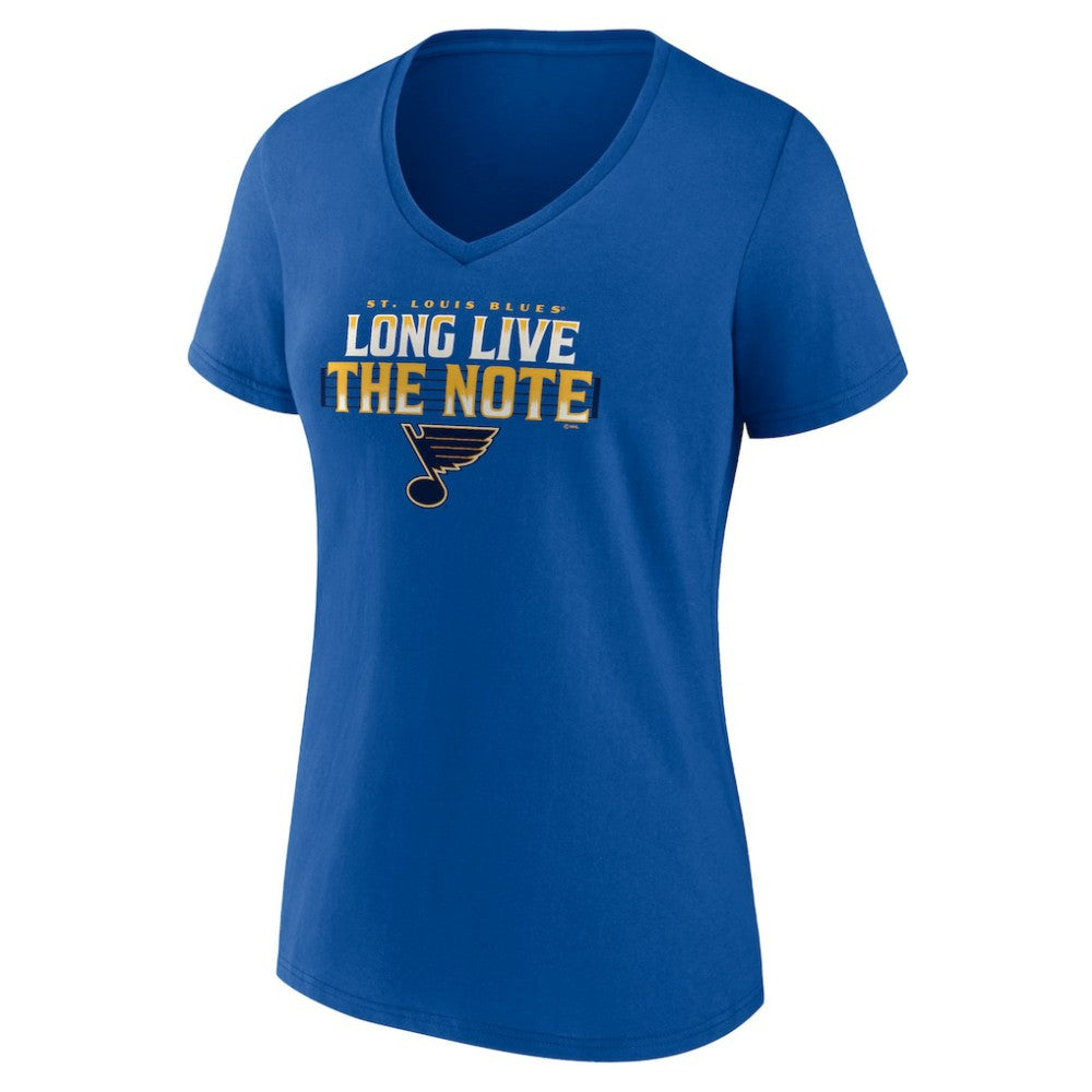 NHL St. Louis Blues Women's Shout Out V-Neck T-Shirt - Blue