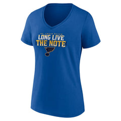 NHL St. Louis Blues Women's Shout Out V-Neck T-Shirt - Blue