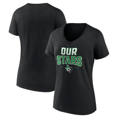 NHL Dallas Stars Women's Proclamation V-Neck T-Shirt - Black