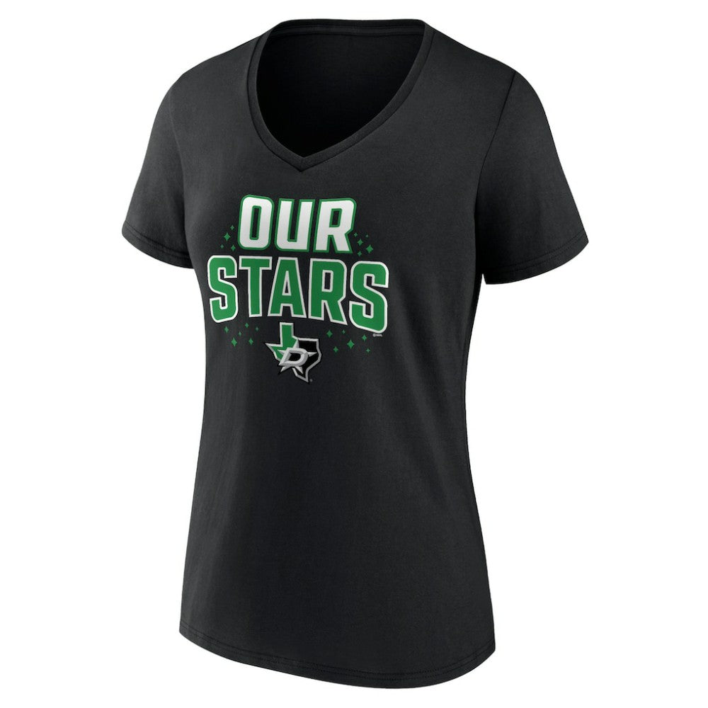 NHL Dallas Stars Women's Proclamation V-Neck T-Shirt - Black