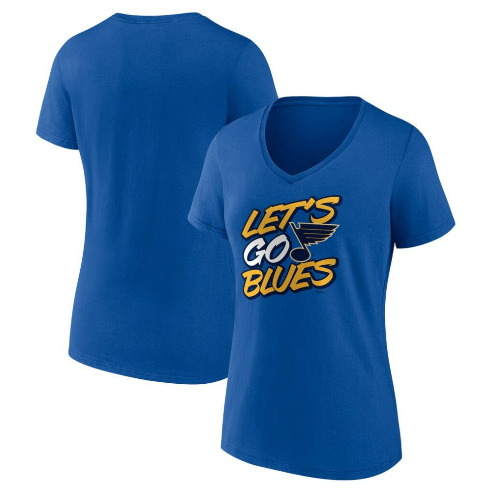 NHL St. Louis Blues Women's Proclamation V-Neck T-Shirt - Blue