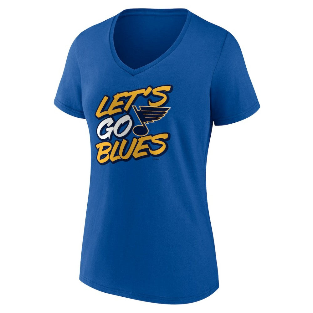 NHL St. Louis Blues Women's Proclamation V-Neck T-Shirt - Blue