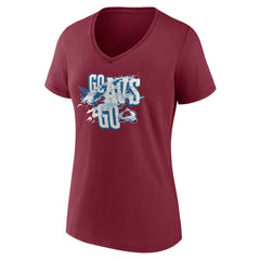 NHL Colorado Avalanche Women's Represent V-Neck T-Shirt - Burgundy