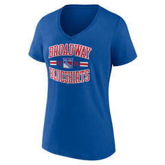 NHL New York Rangers Women's Represent V-Neck T-Shirt - Blue
