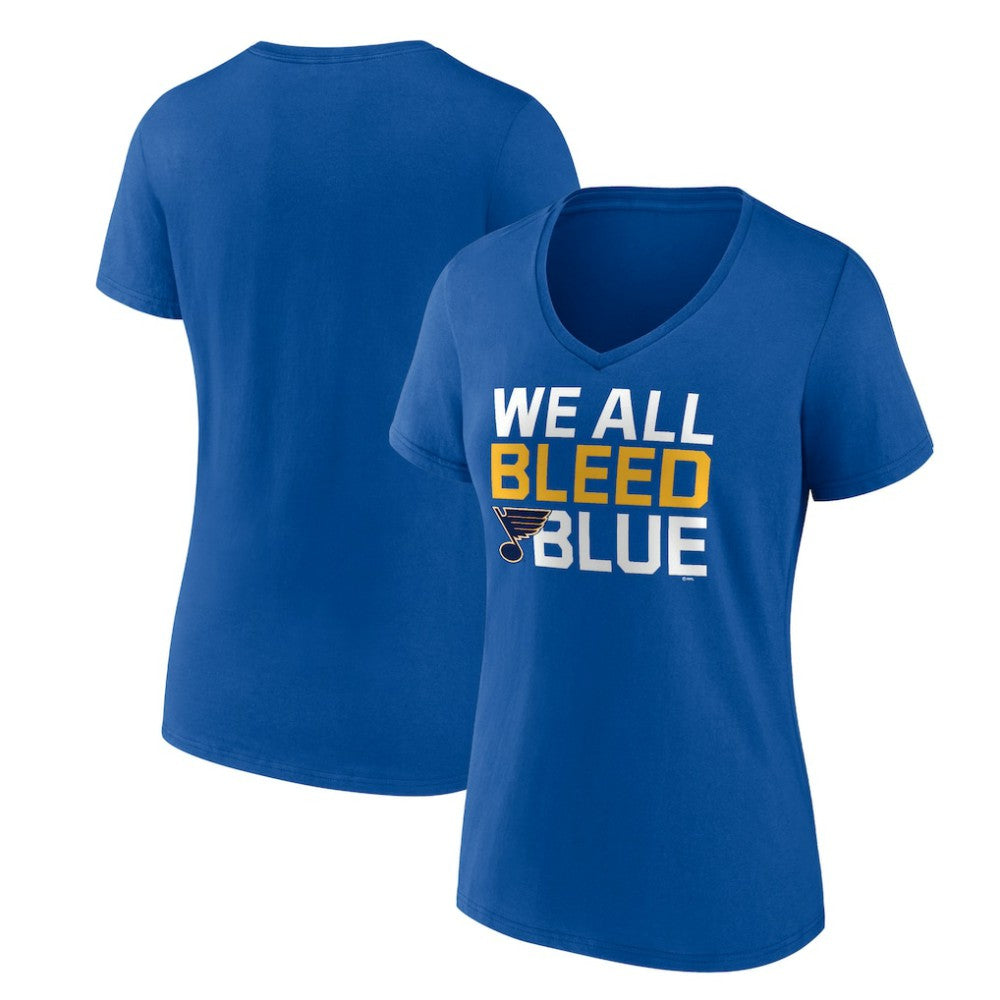 NHL St. Louis Blues Women's Represent V-Neck T-Shirt - Blue