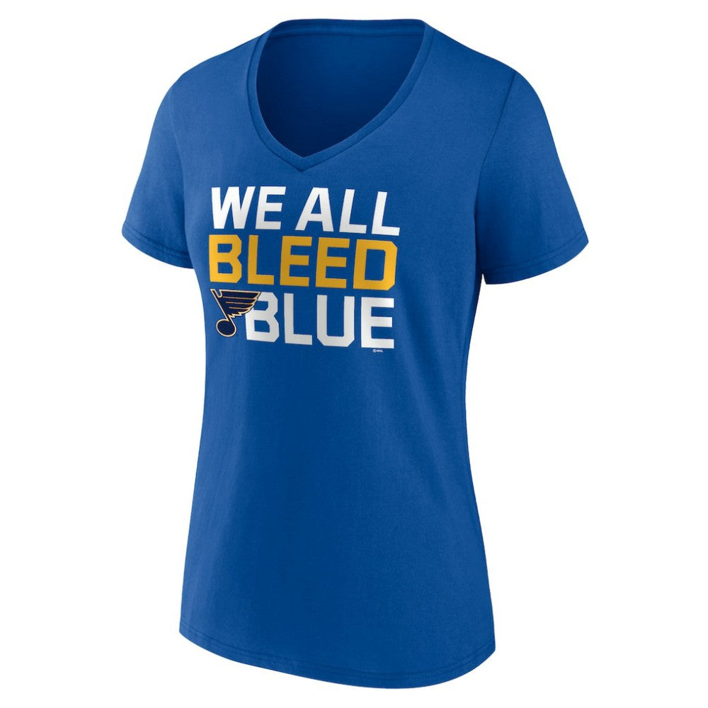 NHL St. Louis Blues Women's Represent V-Neck T-Shirt - Blue