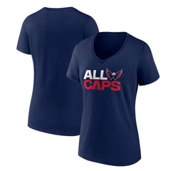 NHL Washington Capitals Women's Represent V-Neck T-Shirt - Navy