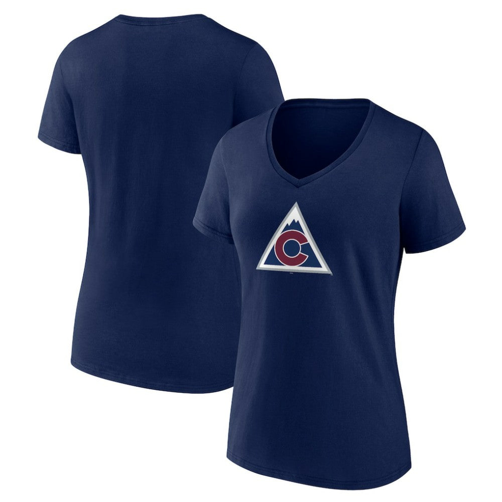 NHL Colorado Avalanche Women's Alternate Logo V-Neck T-Shirt - Navy
