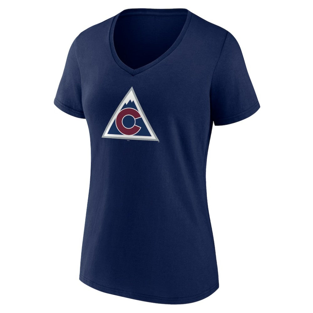 NHL Colorado Avalanche Women's Alternate Logo V-Neck T-Shirt - Navy