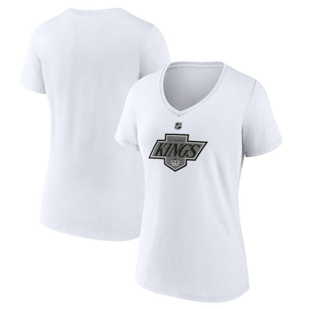 NHL Los Angeles Kings Women's Alternate Logo V-Neck T-Shirt - White