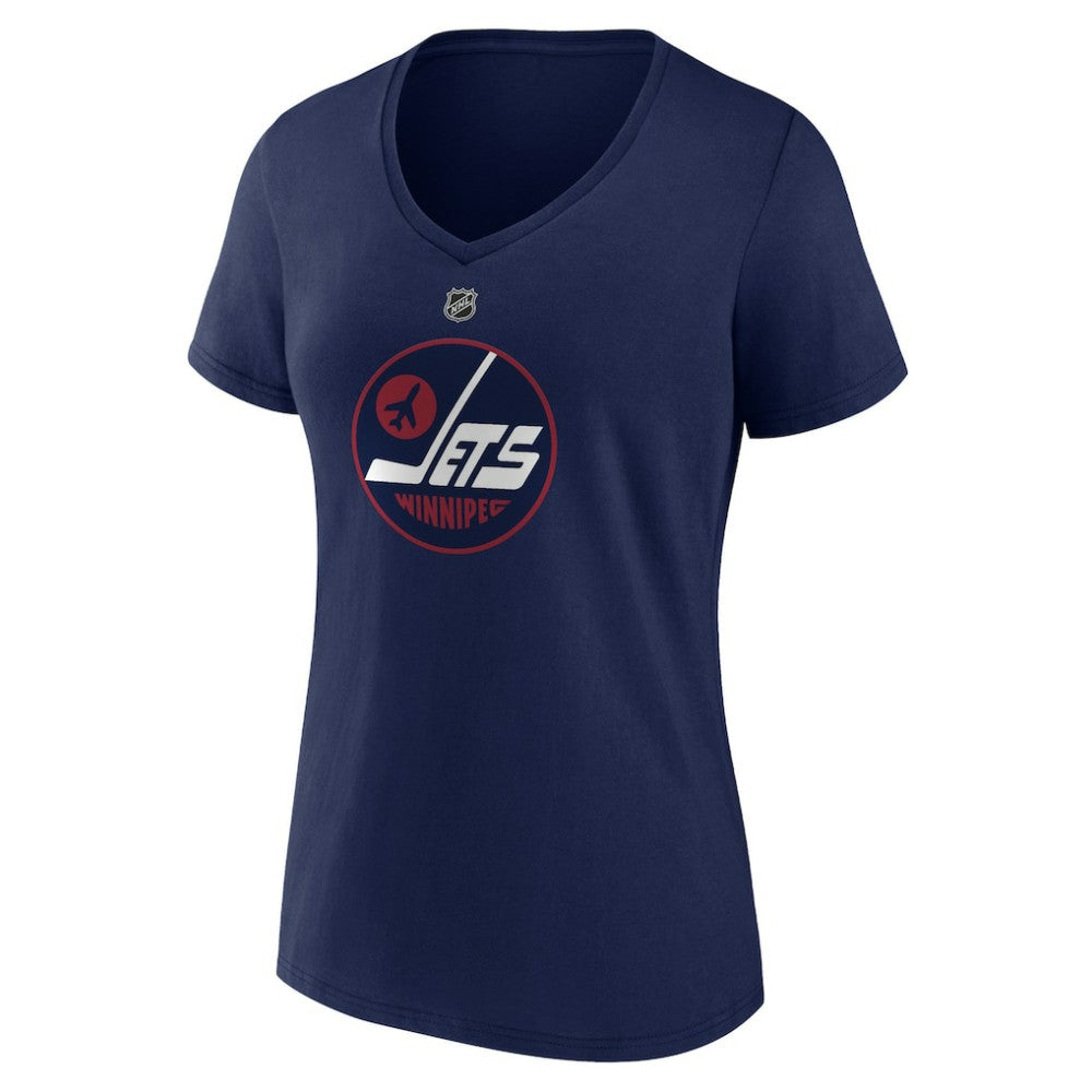 NHL Winnipeg Jets Women's Alternate Logo V-Neck T-Shirt - Navy