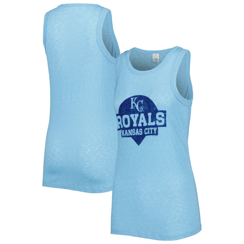 Kansas City Royals Soft as a Grape Women's Tri-Blend Tank Top - Royal Tanks