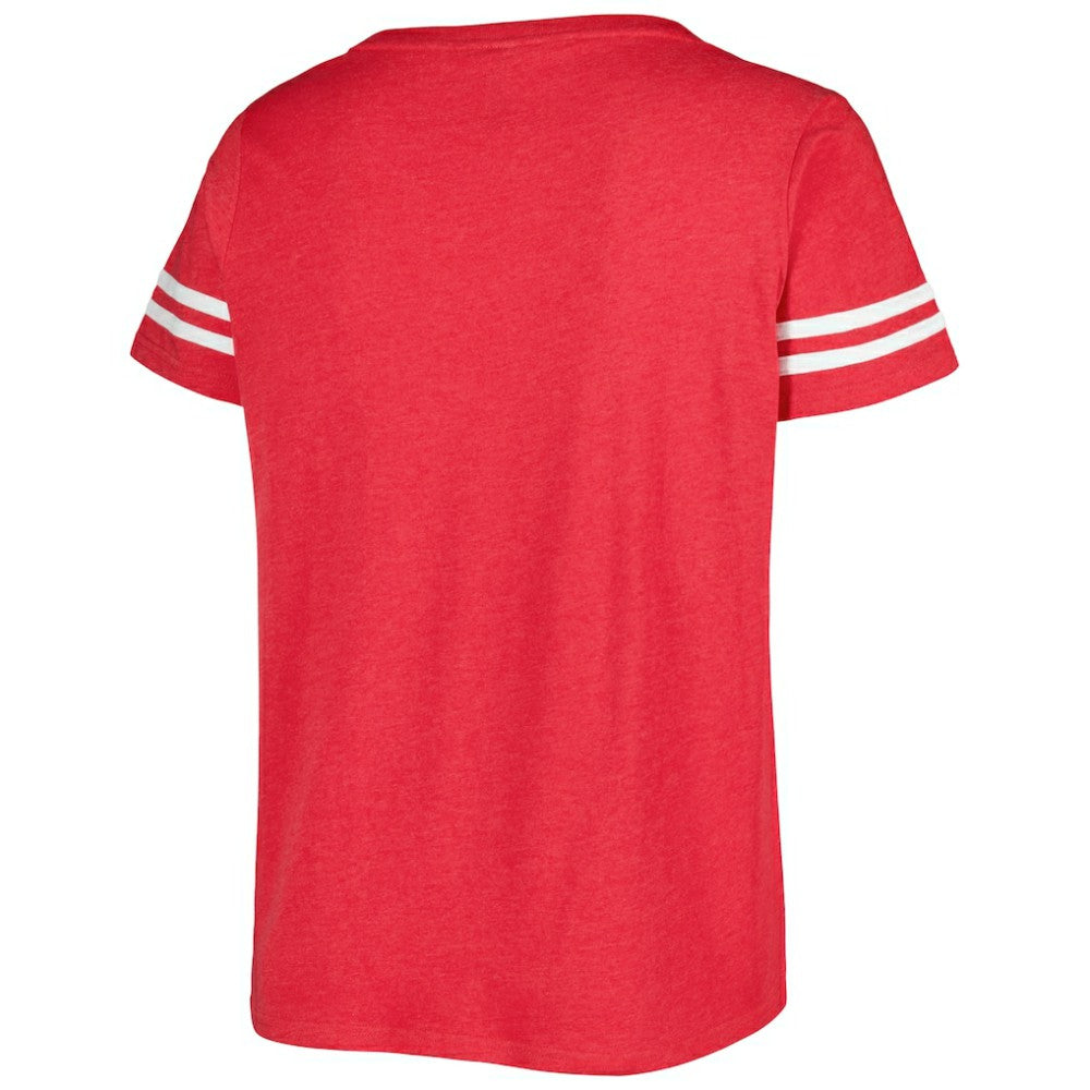Washington Nationals Soft as a Grape Women's Plus Size V-Neck Jersey T-Shirt - Red Jerseys