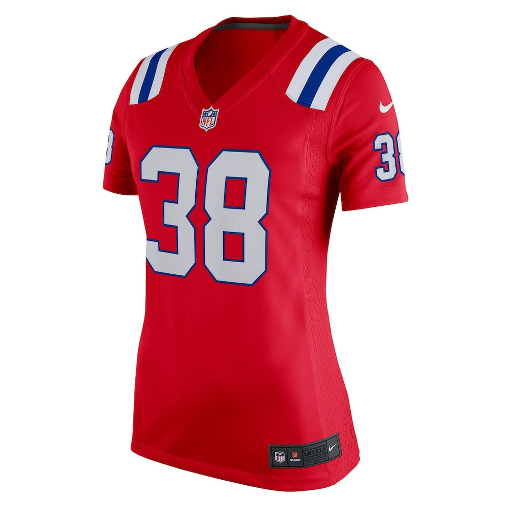 NFL Rhamondre Stevenson New England Patriots Women's Team Game Jersey - Red