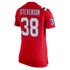 NFL Rhamondre Stevenson New England Patriots Women's Team Game Jersey - Red