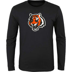 Cincinnati Bengals Youth Primary Logo Long Sleeve T-Shirt Black