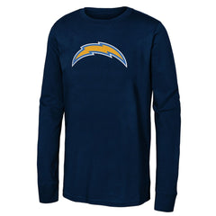 Los Angeles Chargers Youth Primary Logo Long Sleeve T-Shirt Navy