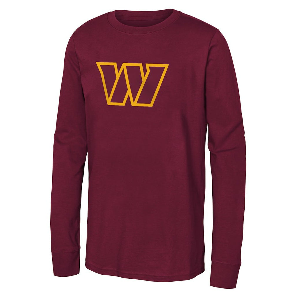 Washington Commanders Youth Primary Logo Long Sleeve T-Shirt Burgundy