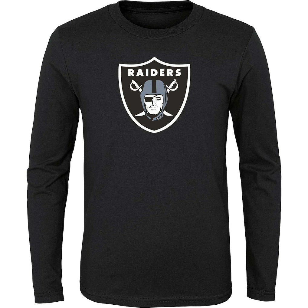 Las Vegas Raiders Youth Primary Logo Long Sleeve T-Shirt Black