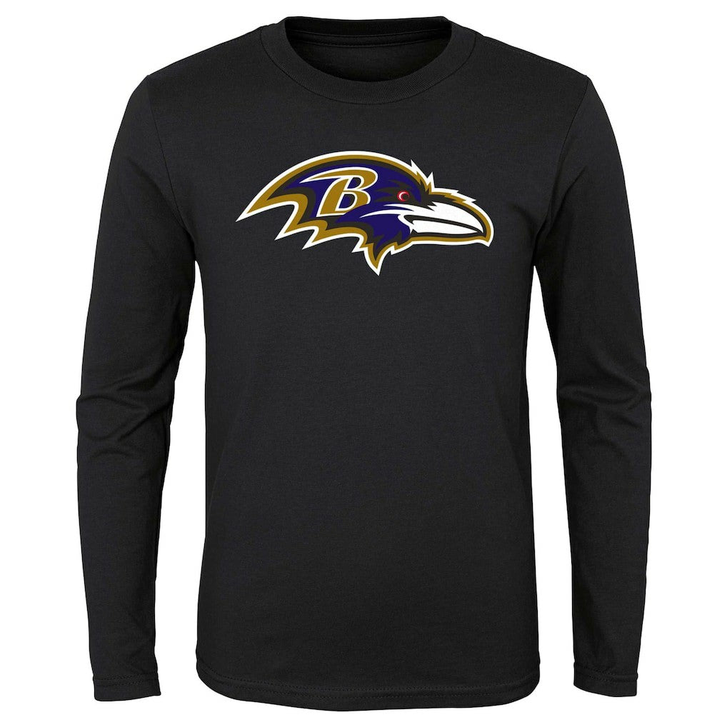 Baltimore Ravens Youth Primary Logo Long Sleeve T-Shirt Black