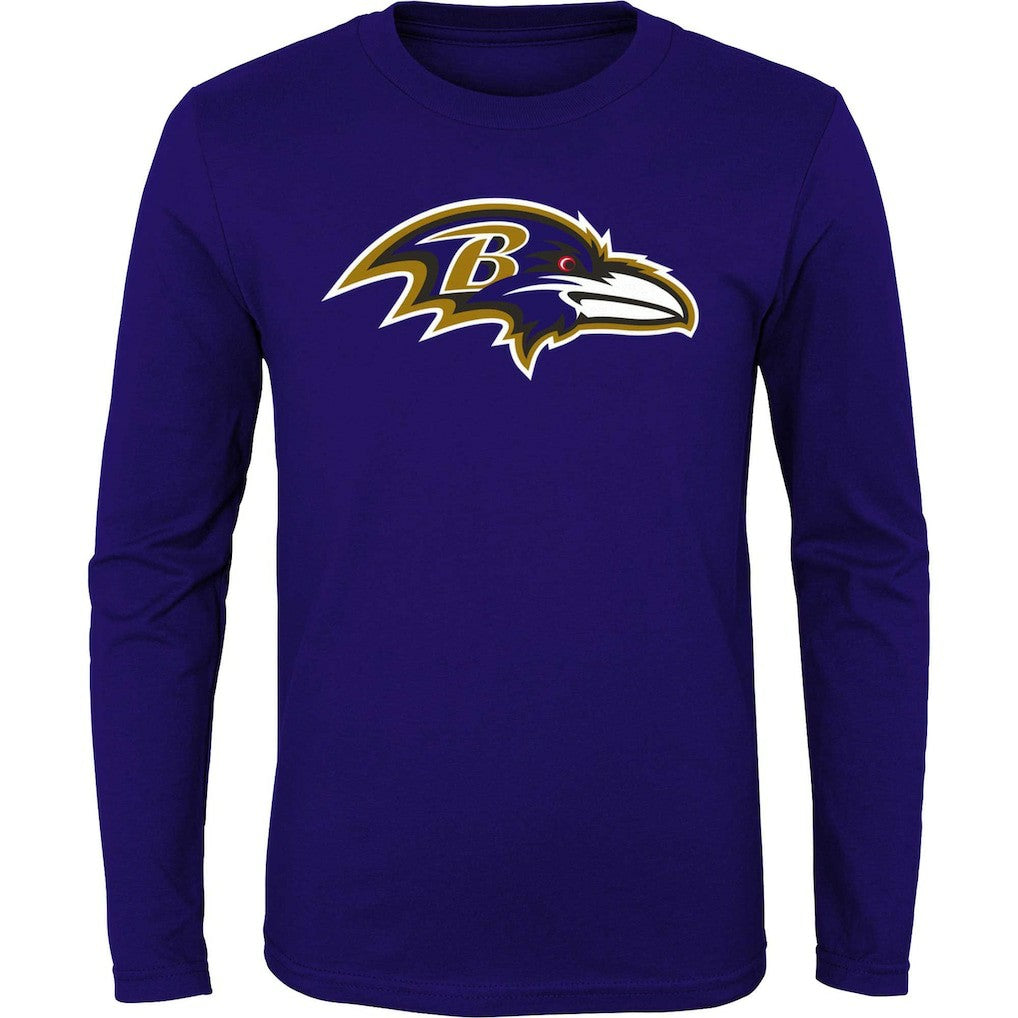 Baltimore Ravens Youth Primary Logo Long Sleeve T-Shirt Purple