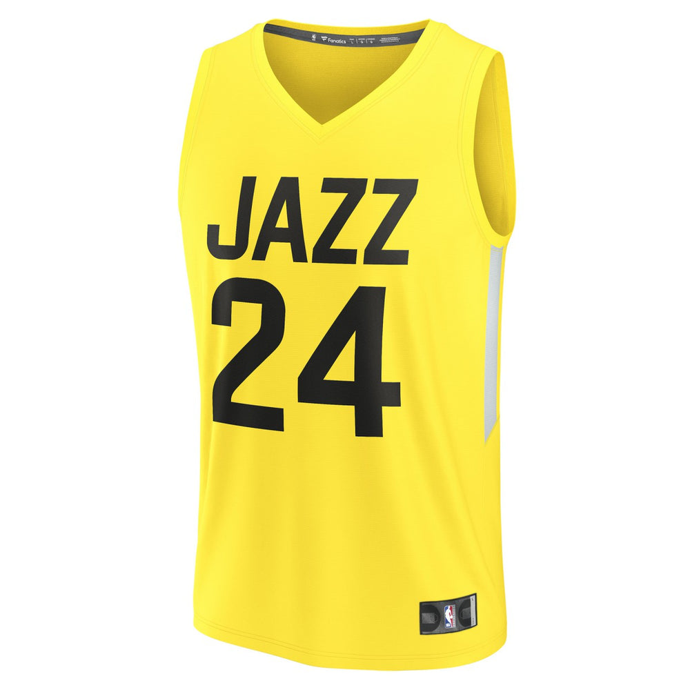 Walker Kessler Utah Jazz Fast Break Replica Player Jersey Icon Edition Yellow