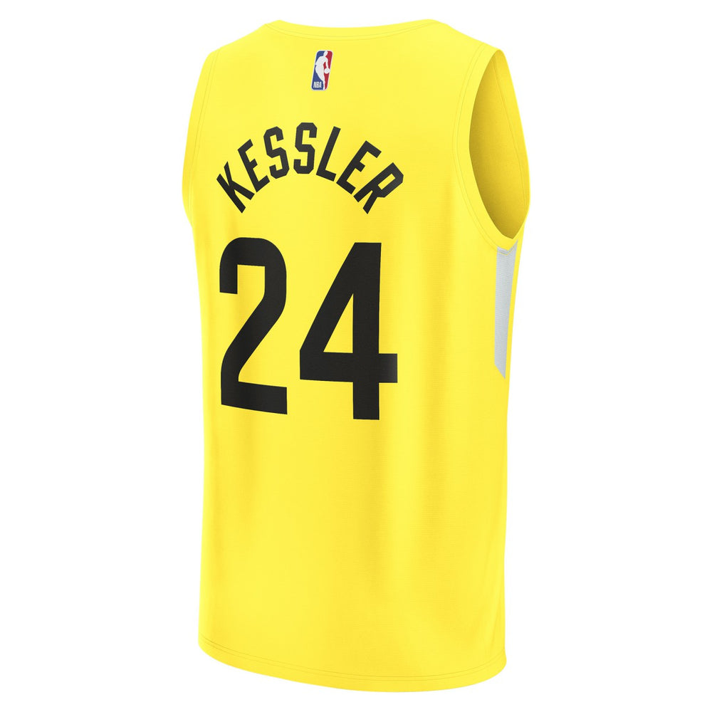 Walker Kessler Utah Jazz Fast Break Replica Player Jersey Icon Edition Yellow