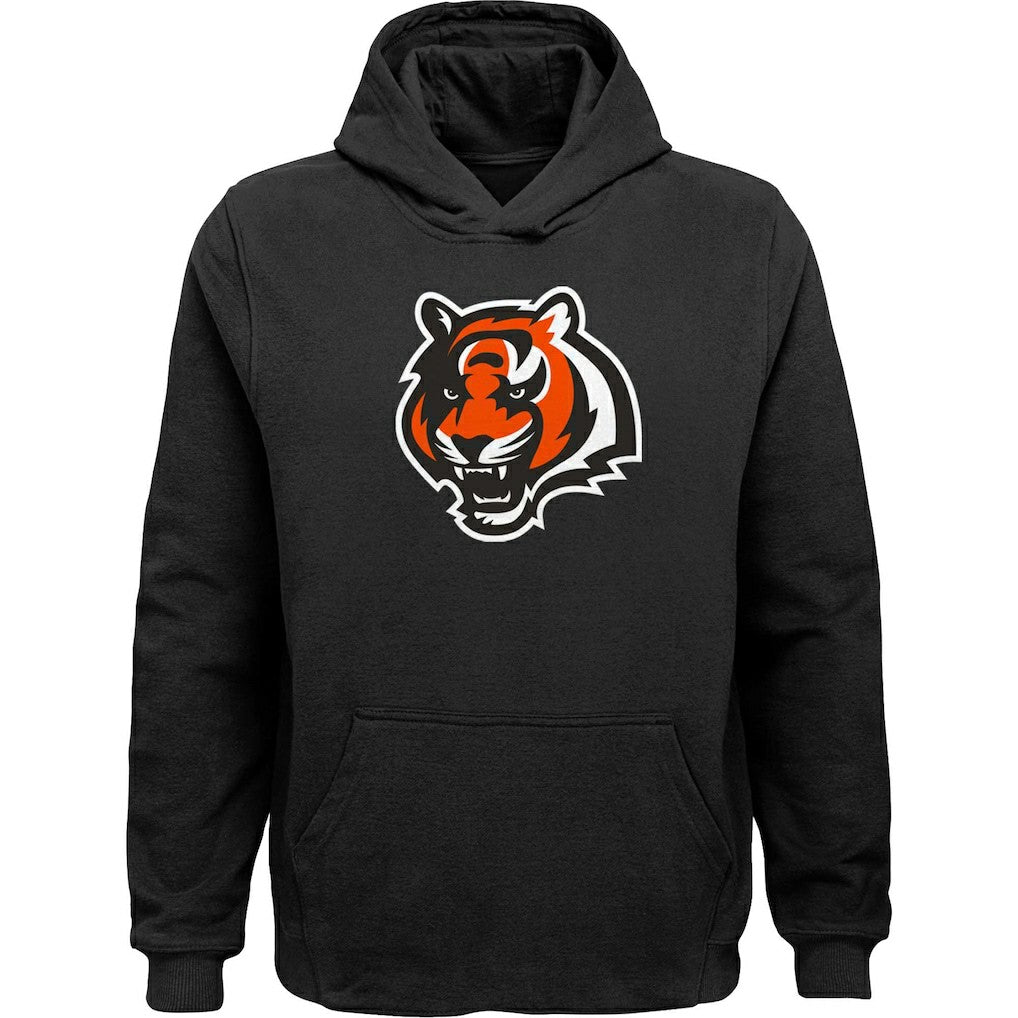 Cincinnati Bengals Youth Team Logo Pullover Hoodie Black