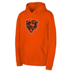 Chicago Bears Youth Team Logo Pullover Hoodie Orange