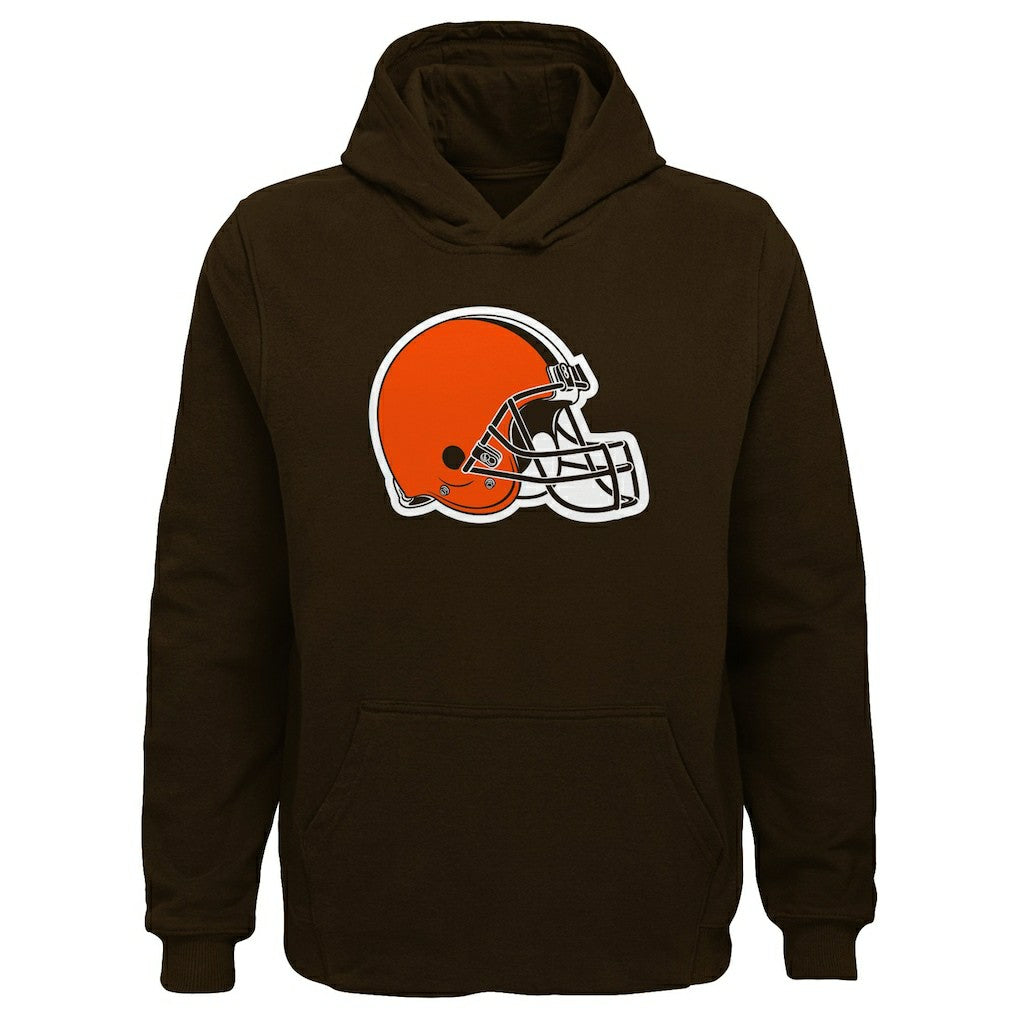 Cleveland Browns Youth Team Logo Pullover Hoodie Brown
