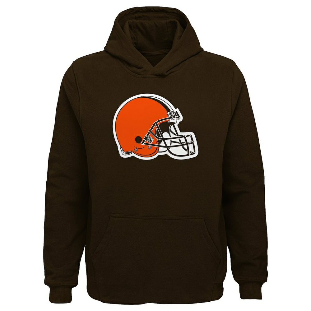 Cleveland Browns Youth Team Logo Pullover Hoodie Brown