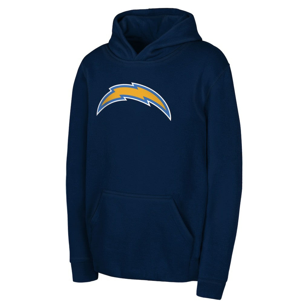 Los Angeles Chargers Youth Team Logo Pullover Hoodie Navy