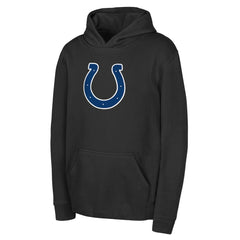 Indianapolis Colts Youth Team Logo Pullover Hoodie Black