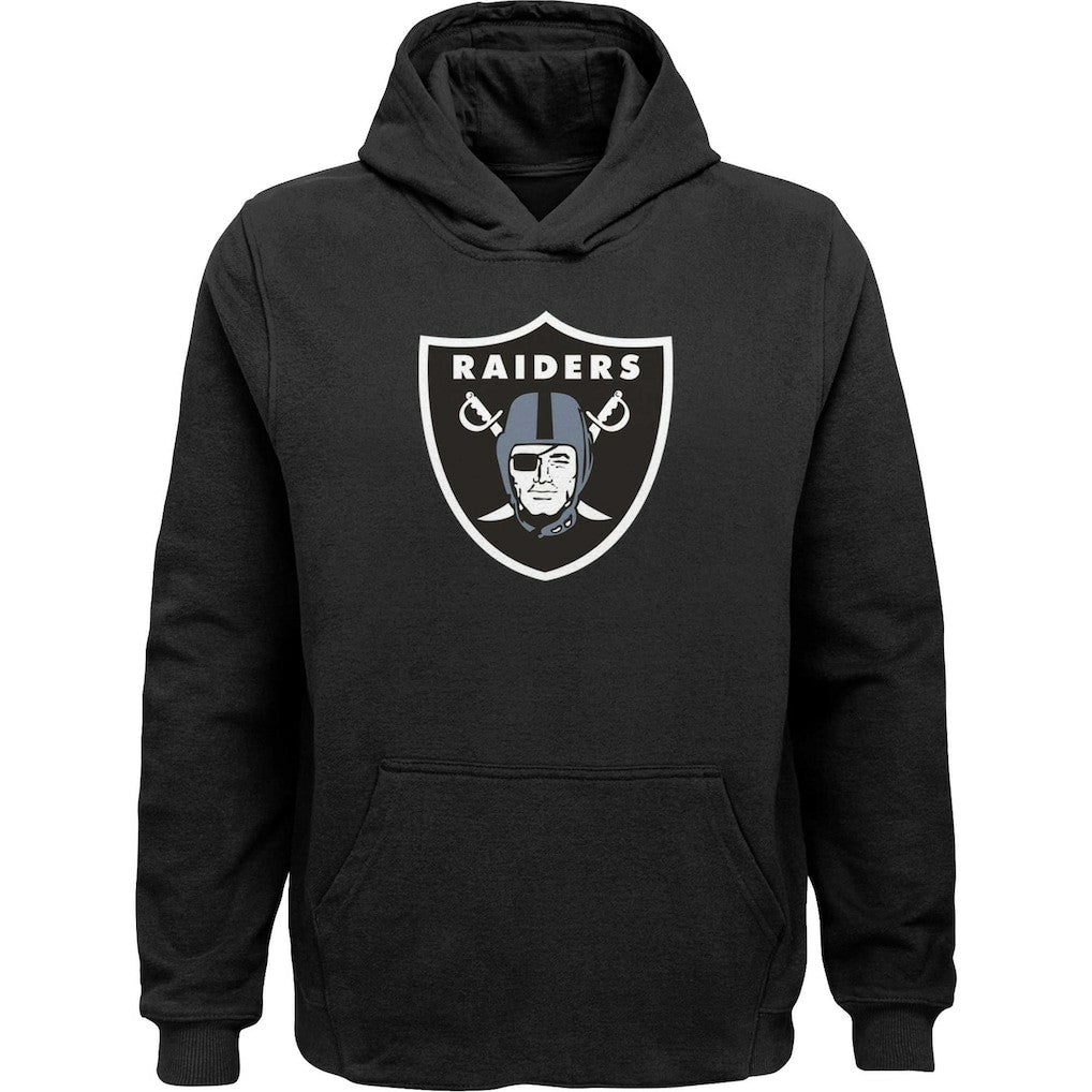 Las Vegas Raiders Youth Team Logo Pullover Hoodie Black