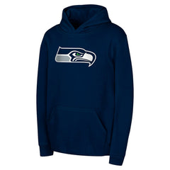 Seattle Seahawks Youth Team Logo Pullover Hoodie College Navy