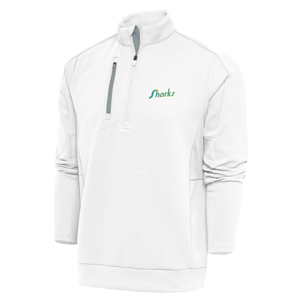 NHL San Jose Sharks Antigua Special Edition 2.0 Generation Quarter-Zip Pullover Top - White
