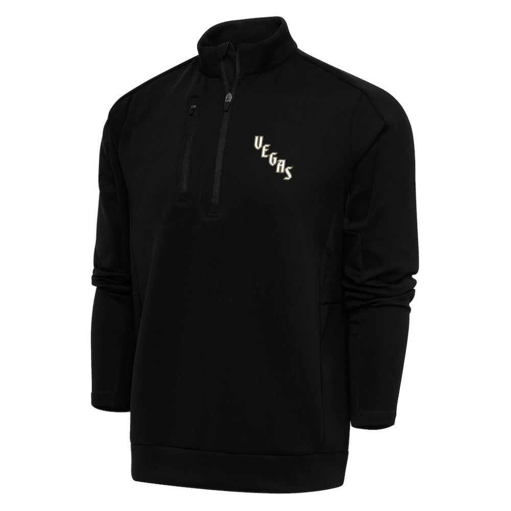 NHL Vegas Golden Knights Antigua Special Edition 2.0 Generation Quarter-Zip Pullover Top - Black