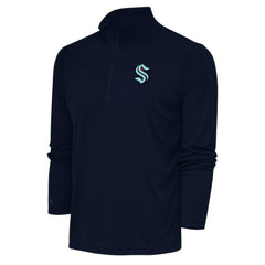 NHL Seattle Kraken Antigua Special Edition 2.0 Tribute Quarter-Zip Pullover Top - Navy
