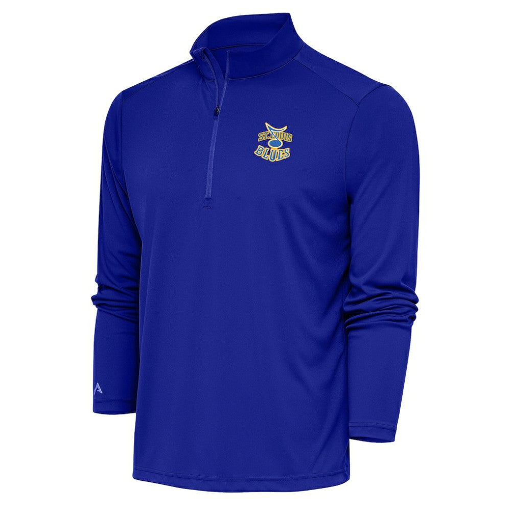 NHL St. Louis Blues Antigua Special Edition 2.0 Tribute Quarter-Zip Pullover Top - Royal