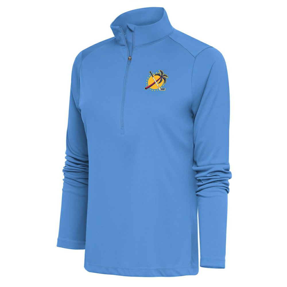 NHL Florida Panthers Antigua Women's Special Edition 2.0 Tribute Quarter-Zip Pullover Top - Light Blue