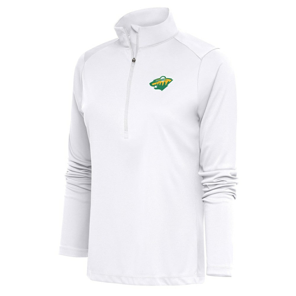NHL Minnesota Wild Antigua Women's Special Edition 2.0 Tribute Quarter-Zip Pullover Top - White