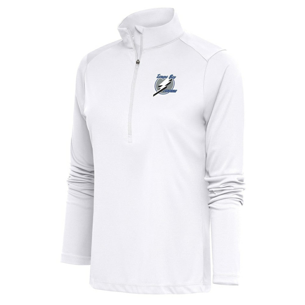 NHL Tampa Bay Lightning Antigua Women's Special Edition 2.0 Tribute Quarter-Zip Pullover Top - White