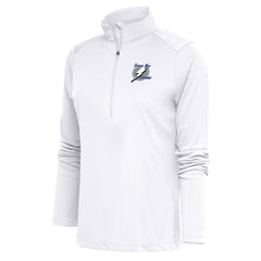 NHL Tampa Bay Lightning Antigua Women's Special Edition 2.0 Tribute Quarter-Zip Pullover Top - White