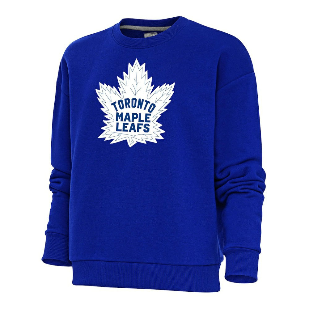 NHL Toronto Maple Leafs Antigua Women's Special Edition 2.0 Victory Crewneck Pullover Sweatshirt - Royal