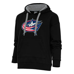NHL Columbus Blue Jackets Antigua Women's Special Edition 2.0 Victory Pullover Hoodie - Black